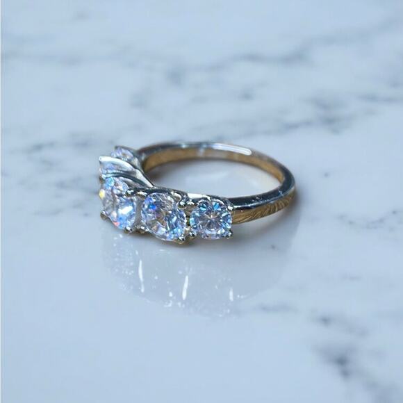 NEW 925 Sterling Silver 5 Stone Anniversary Engagement Ring size 9 - Picture 5 of 11